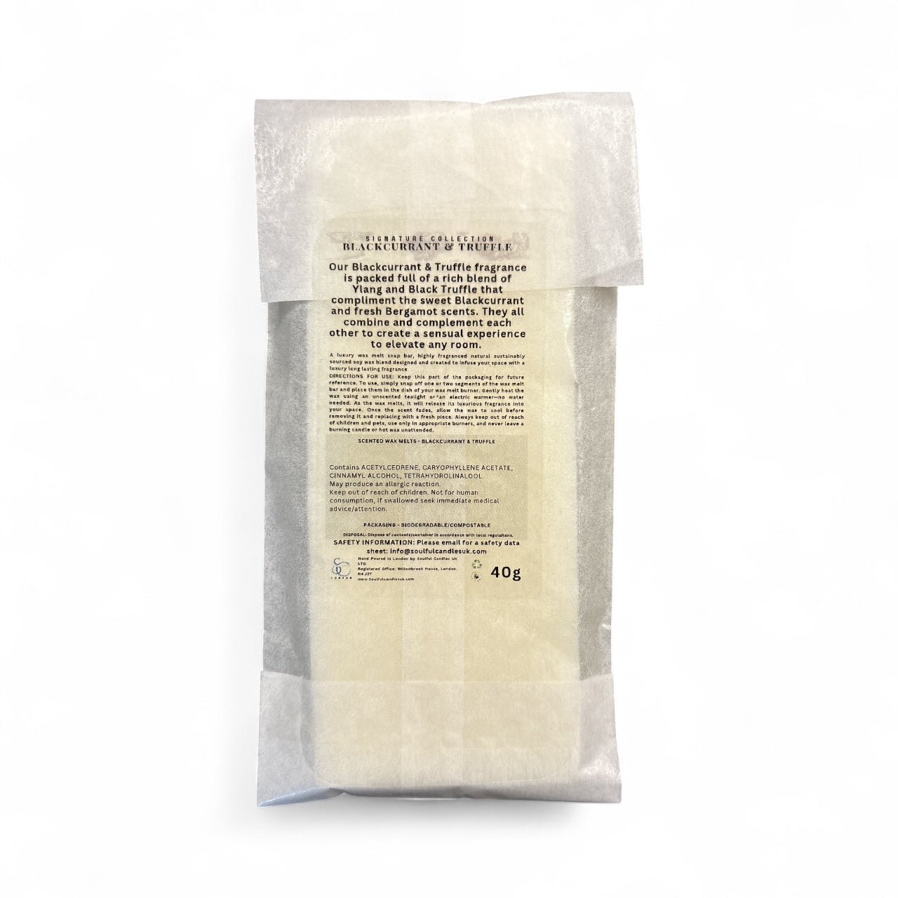 Blackcurrant & Truffle Soy Wax Melt Snap Bar – 40g