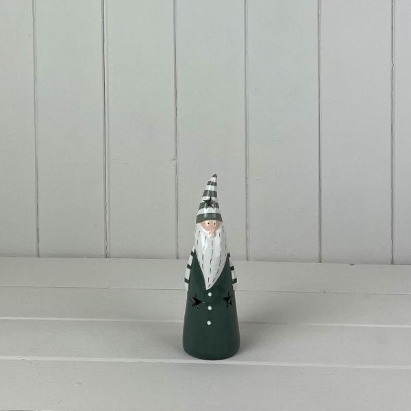 Dark Green/White Ceramic Gonk Decoration with LED (16.5cm)