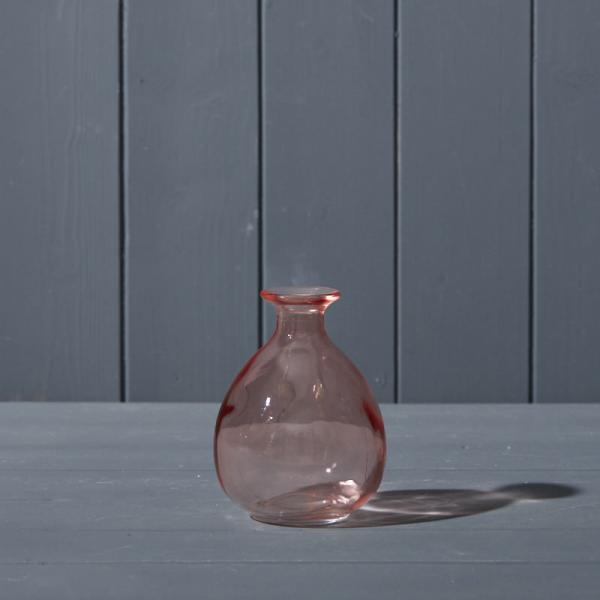 Rose Glass Bud Vase D9.2 x H12cm Weight-242g