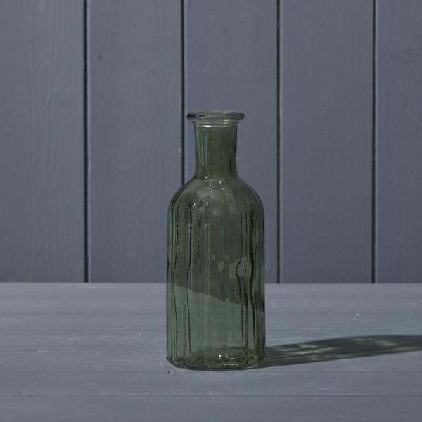 Vintage Green Glass Bottle H19 x D7.5cm