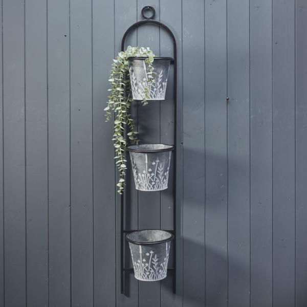 Meadow Wall Planter with Three Pots (113cm)