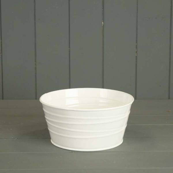 18cm White Zinc Bowl Weight-141g
