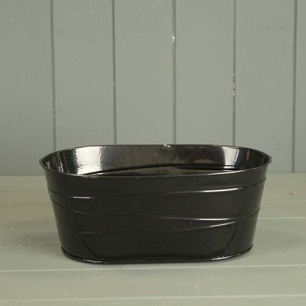 24.5 x 15.5cm Black Oval Trough Weight-198g