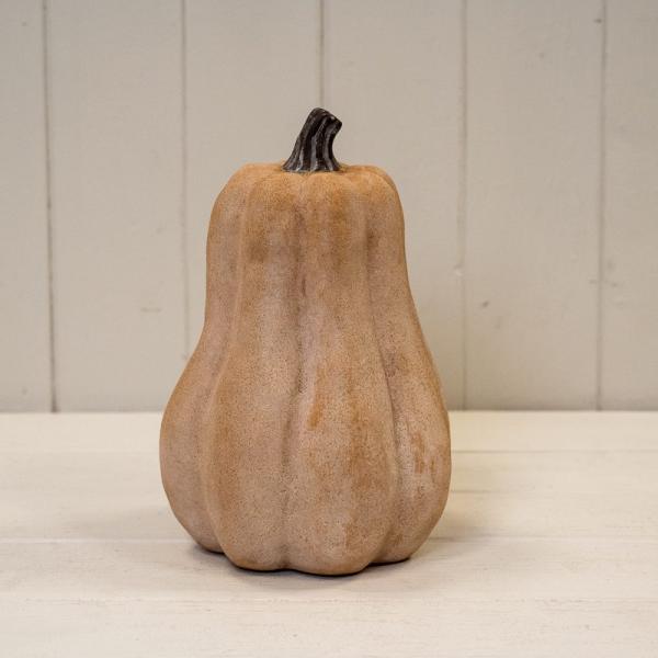 Pale Orange Tall Ceramic Pumpkin Ornament in Small