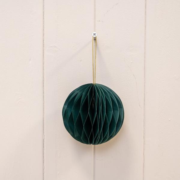Set of 3 Dark Green Round Baubles