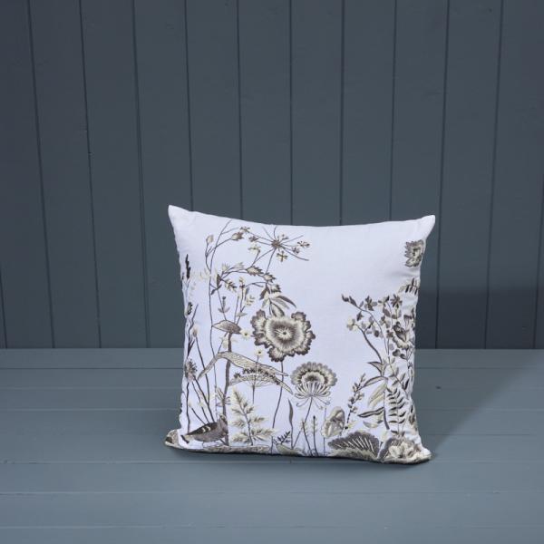 Handmade Washable Cotton Embroidered Cushion with Filling 40.5x40.5cm