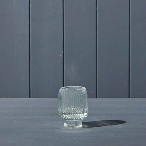 Clear Two-Way Candle Holder D6.5 x H8.3cm