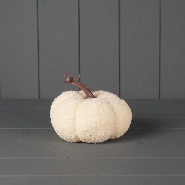 Cream Fabric Pumpkin L14xW14xH11cm Weight-71g