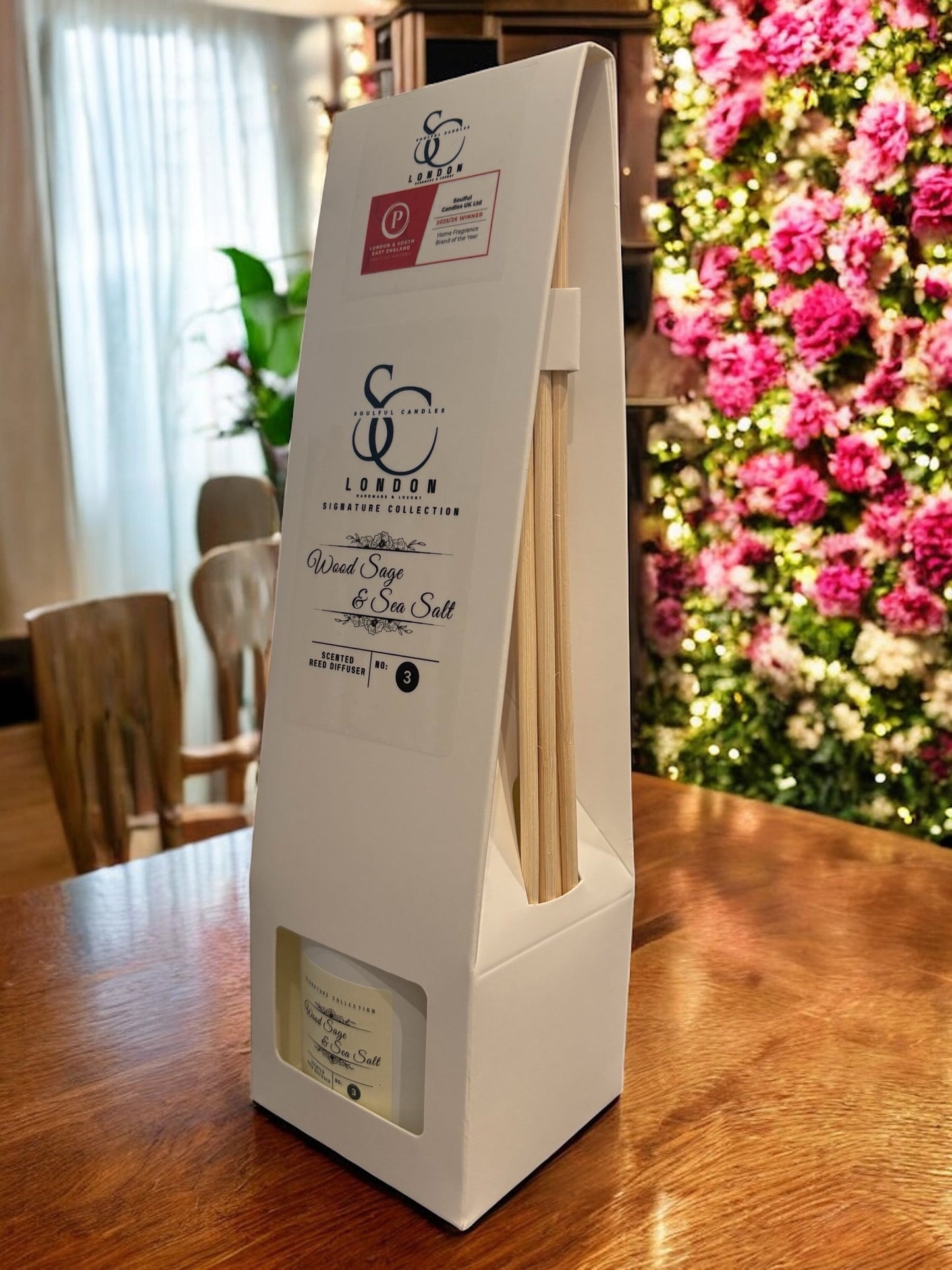 Wood Sage & Sea Salt Reed Diffuser (100ml) – Clean, Coastal Calm