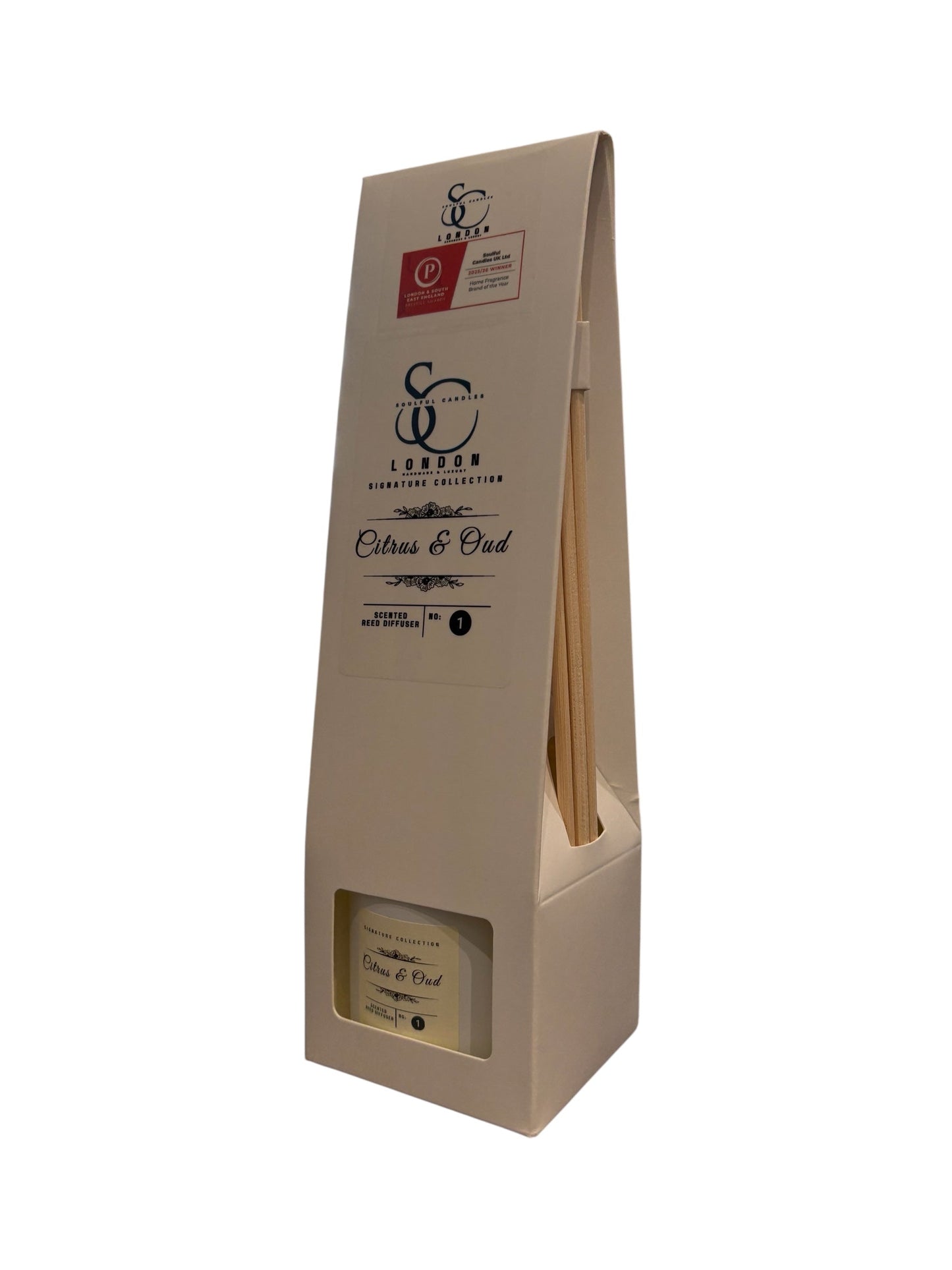 Citrus & Oud Reed Diffuser (100ml) – Luxury, Long‑Lasting Home Fragrance