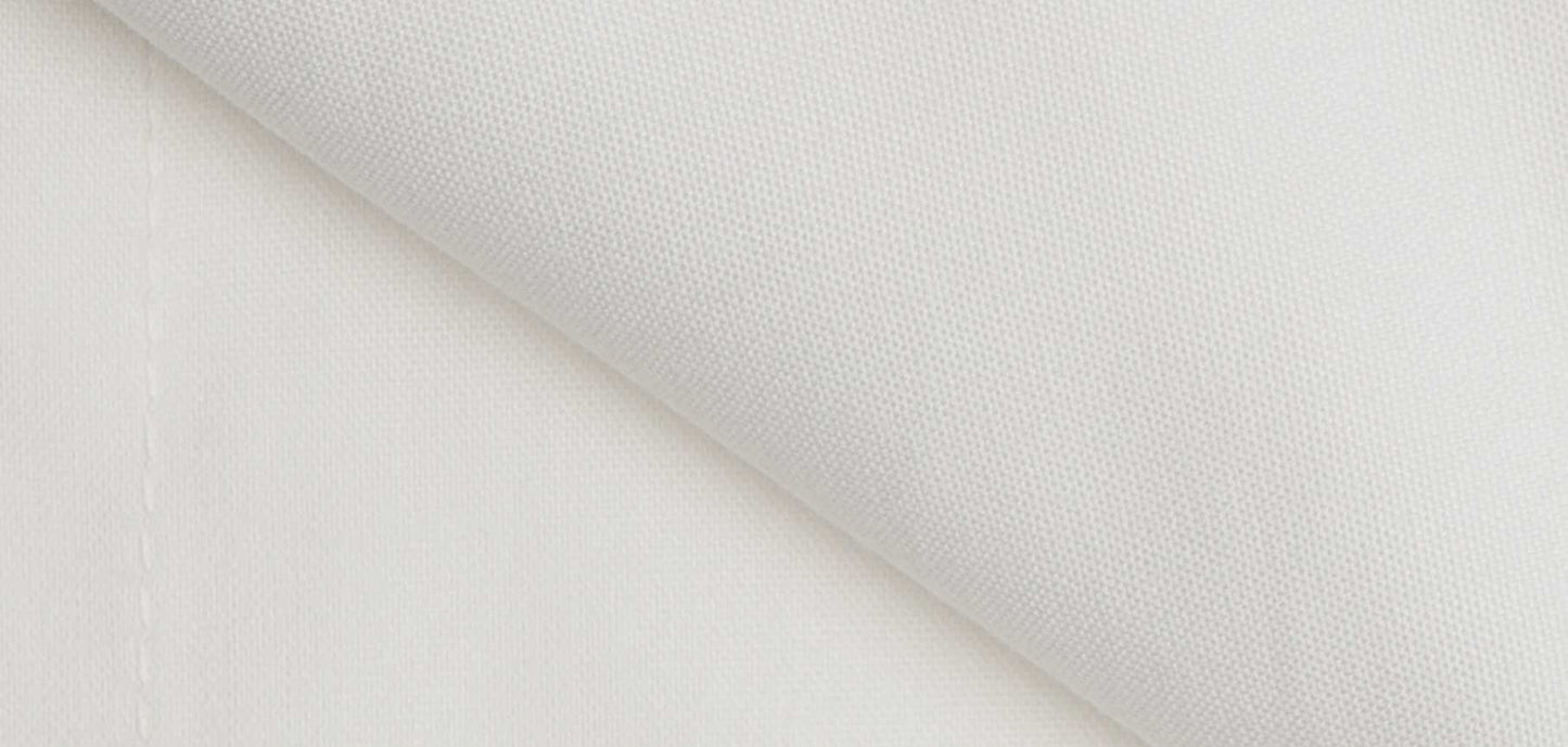 Luxury Flat Sheet - Organic Cotton - High-quality organic cotton fabric with a smooth percale weave in white.