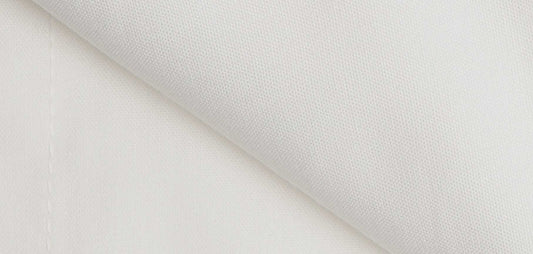 Luxury Flat Sheet - Organic Cotton - High-quality organic cotton fabric with a smooth percale weave in white.