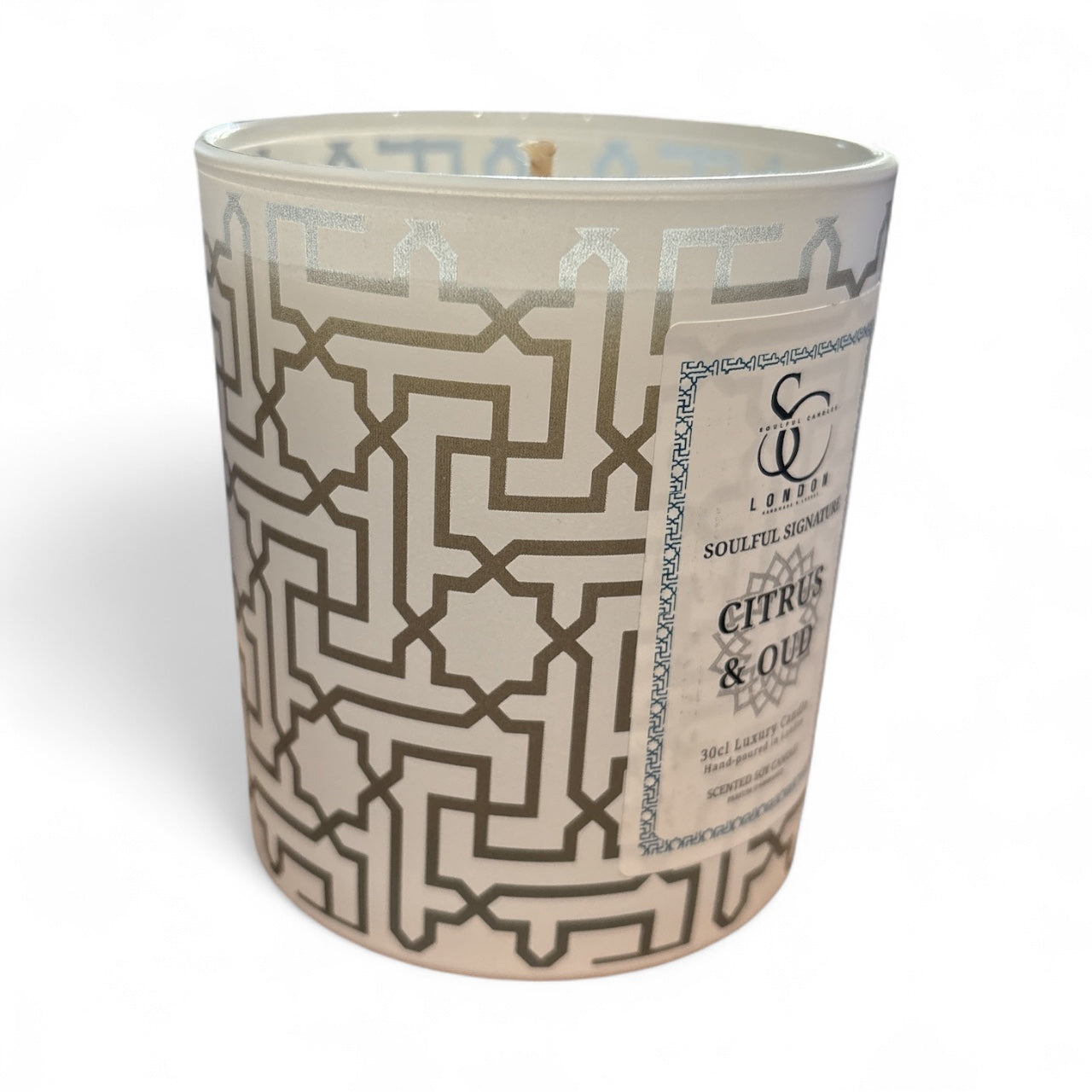 Citrus & Oud Luxury Soy Candle – 30cl