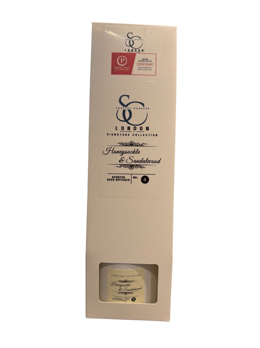 Honeysuckle & Sandalwood Reed Diffuser (100ml) – Warm, Long‑Lasting Floral Woods