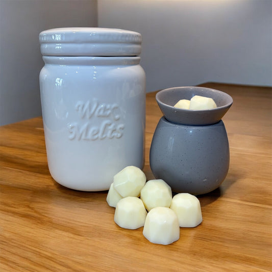 Hand Finished Ceramic Wax Melt Jar with Silicone Seal Lid