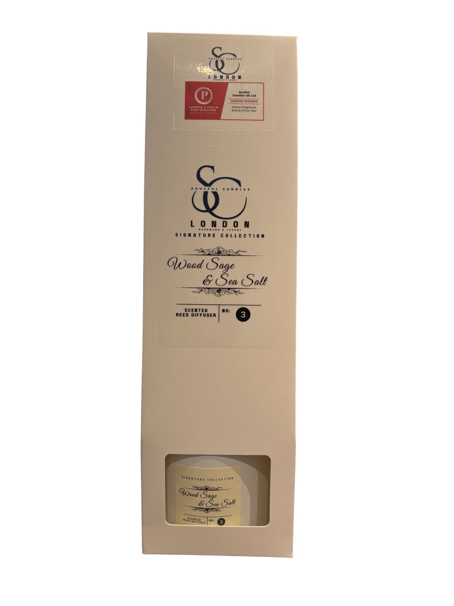 Wood Sage & Sea Salt Reed Diffuser (100ml) – Clean, Coastal Calm