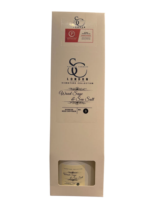 Wood Sage & Sea Salt Reed Diffuser (100ml) – Clean, Coastal Calm