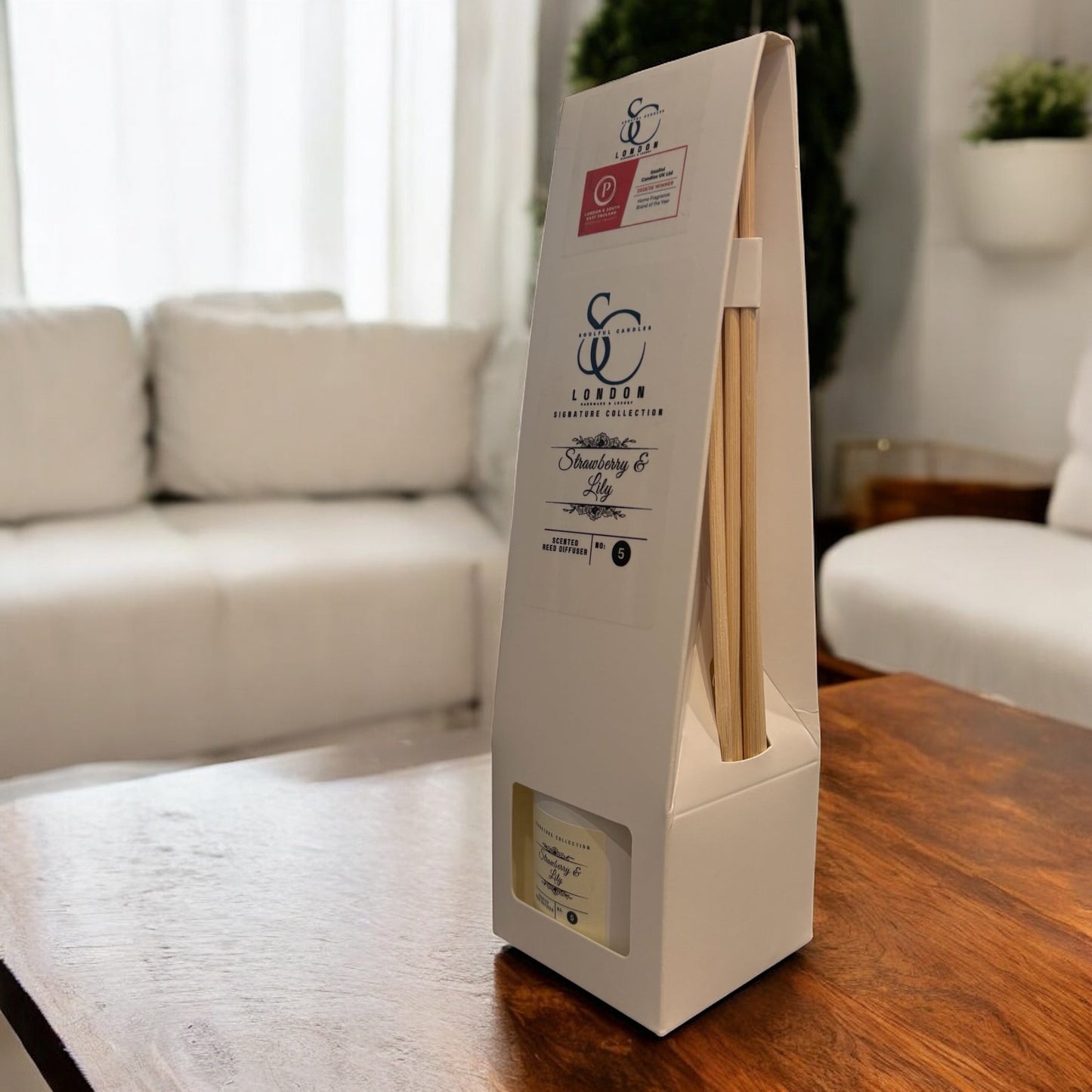 Strawberry & Lily 100ml Reed Diffuser | Elegant Floral Scent