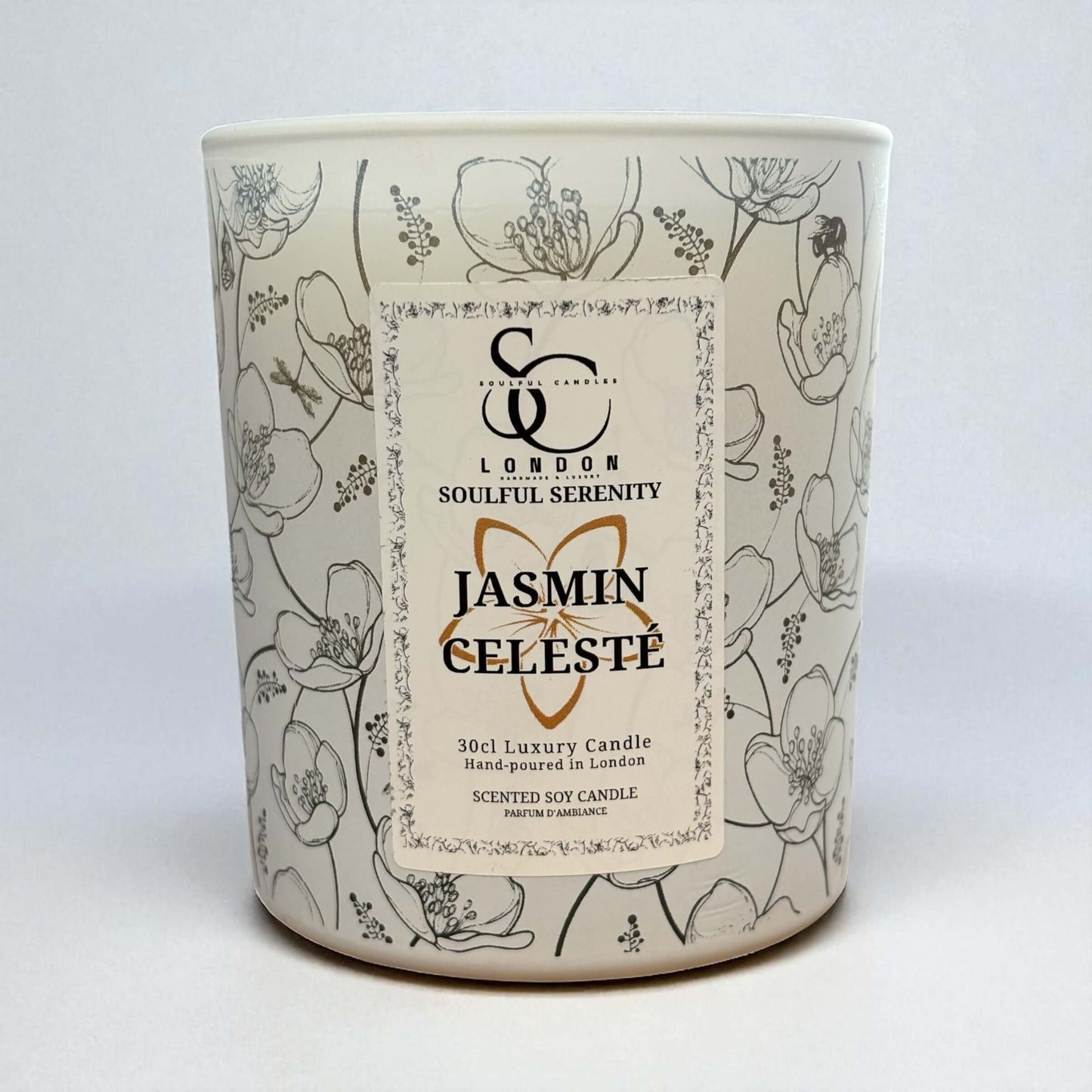 Jasmine Céleste – Soulful Serenity 30cl Soy Wax Therapy Candle