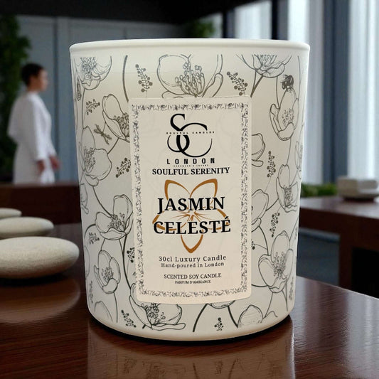Jasmine Céleste – Soulful Serenity 30cl Soy Wax Therapy Candle