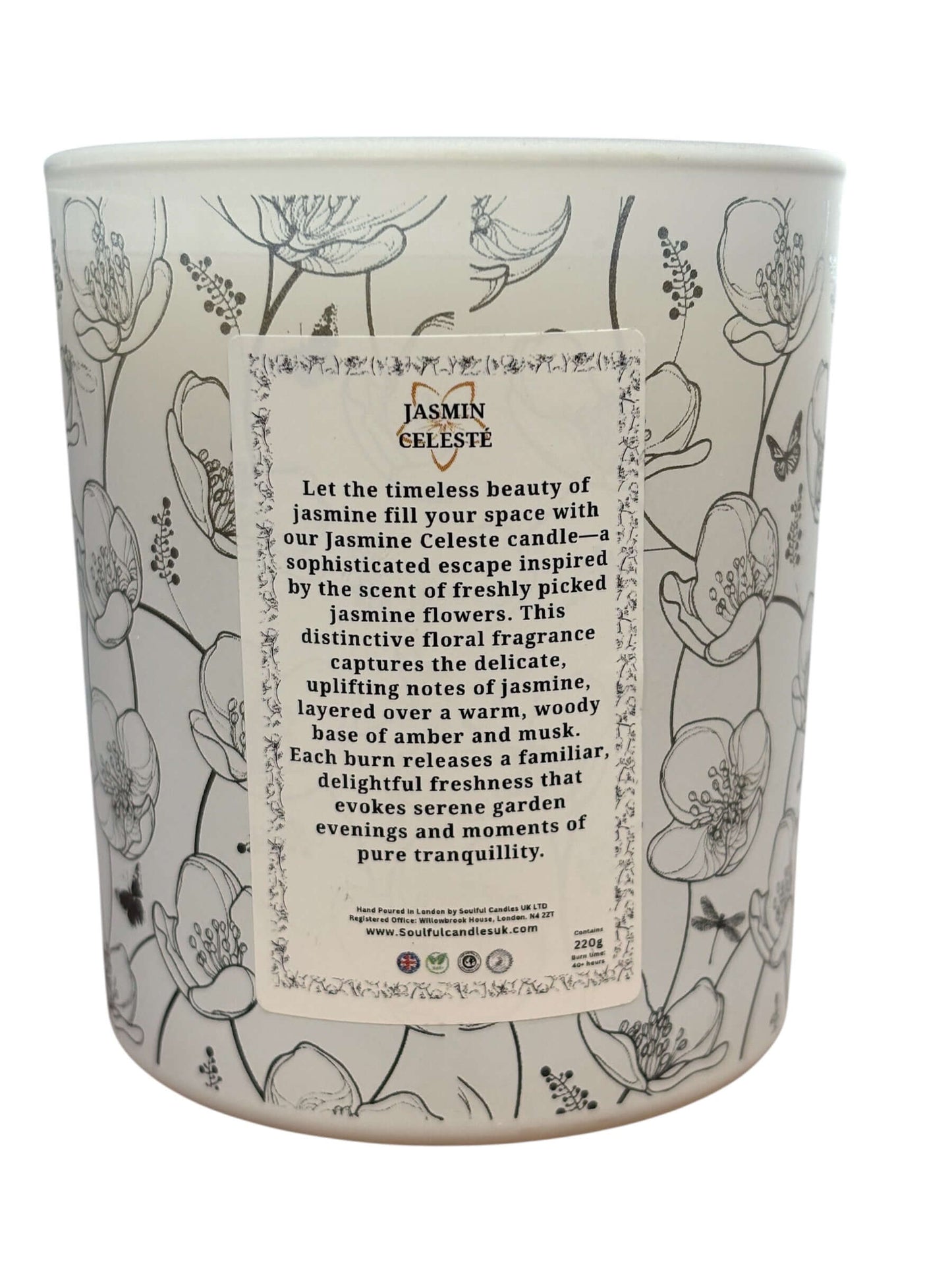 Jasmine Céleste – Soulful Serenity 30cl Soy Wax Therapy Candle