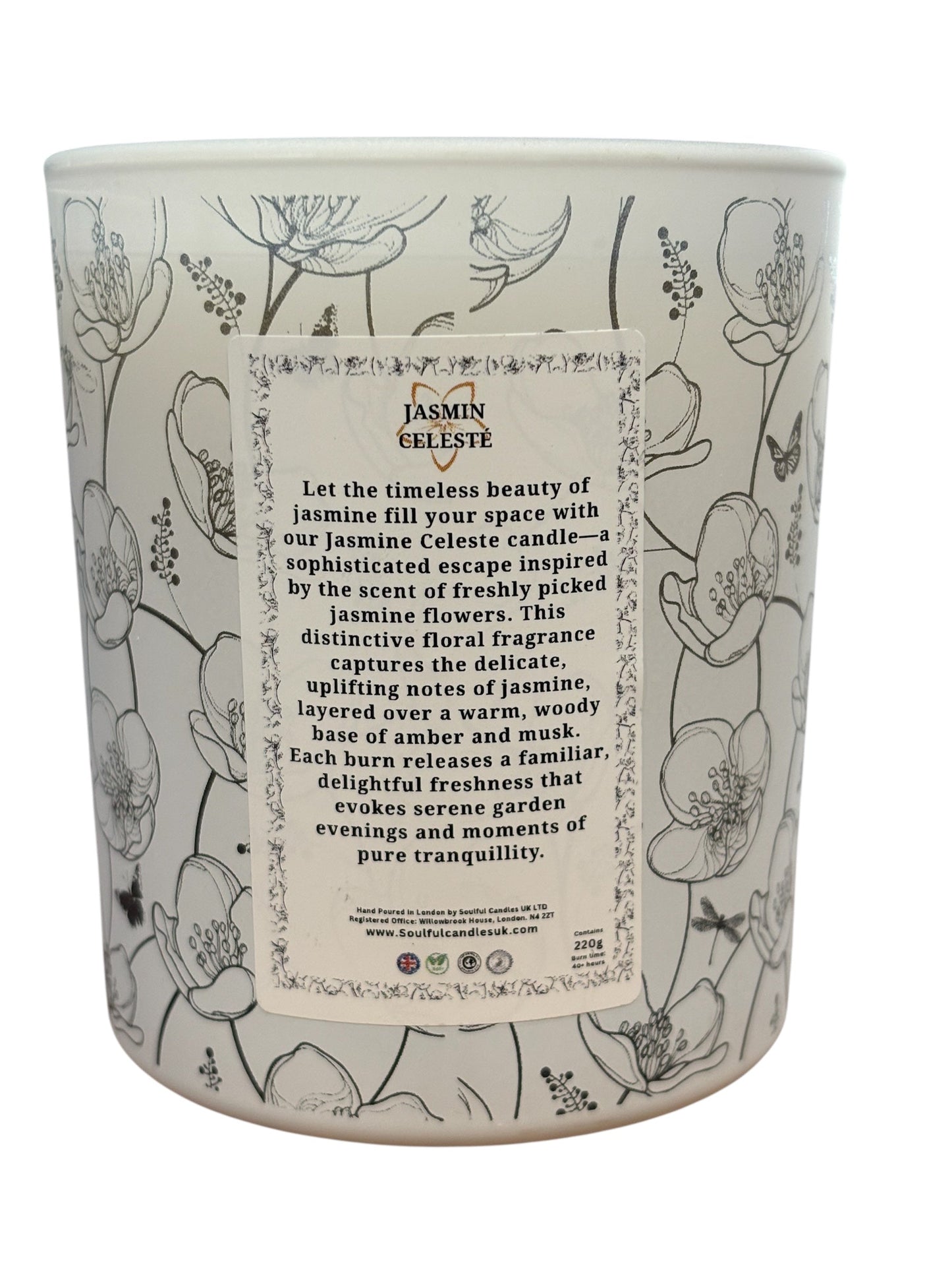 Jasmine Céleste – Soulful Serenity 30cl Soy Wax Therapy Candle