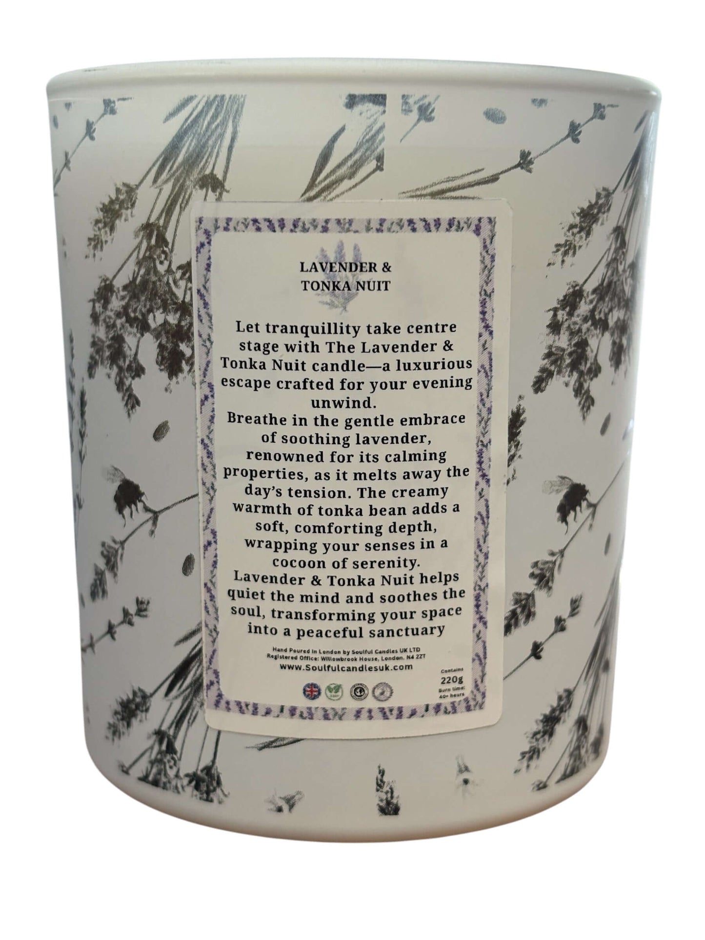 Lavender & Tonka Nuit – Soulful Serenity 30cl Soy Wax Therapy Candle