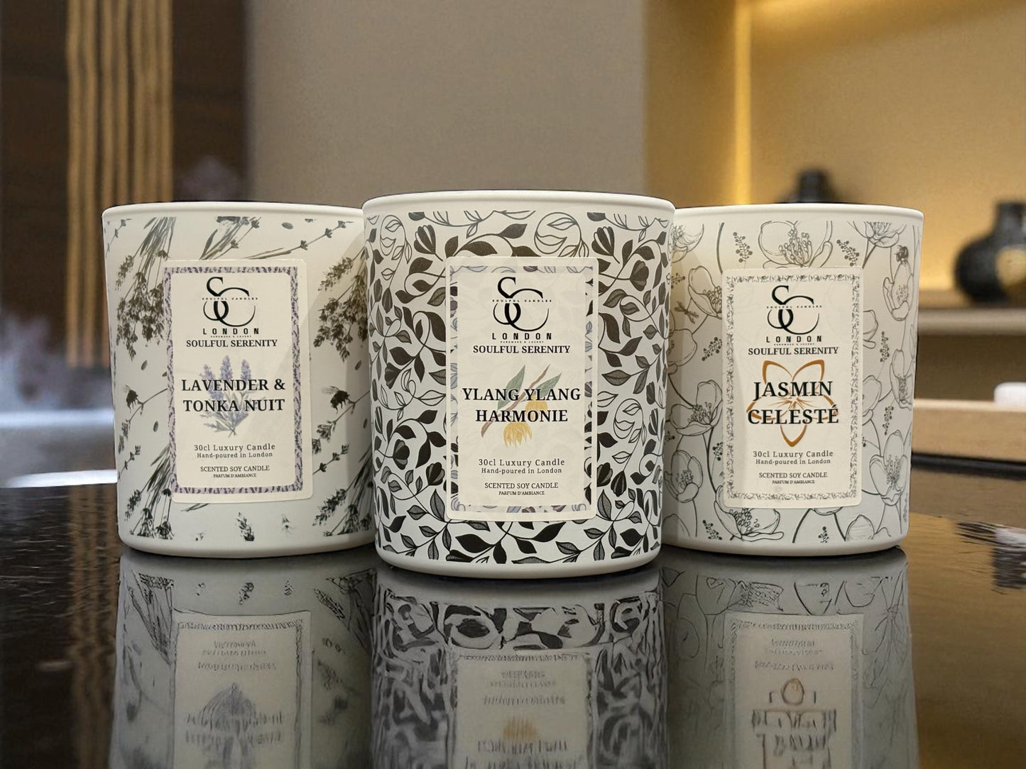 Lavender & Tonka Candle (30cl) – Soulful Serenity | Luxury Soy Wax, 40–45 hr Burn