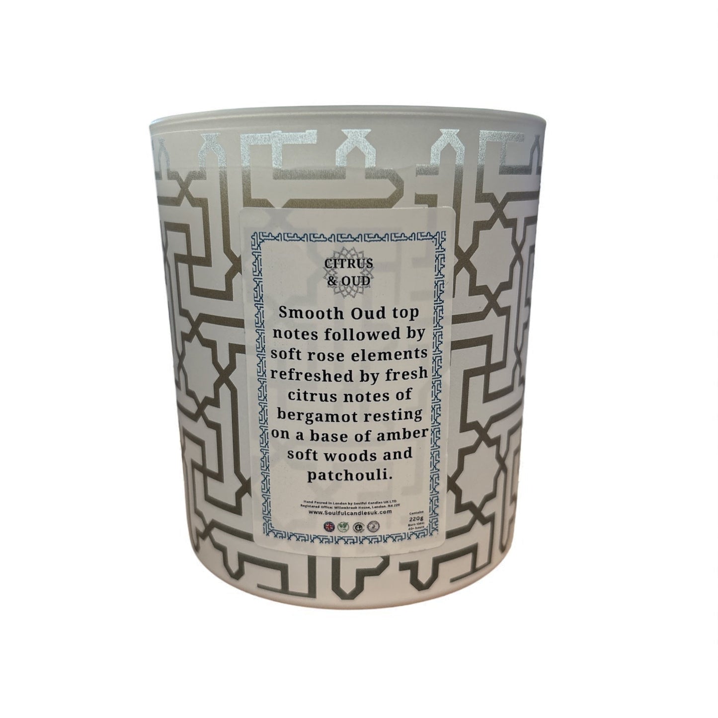 Citrus & Oud Luxury Soy Candle – 30cl