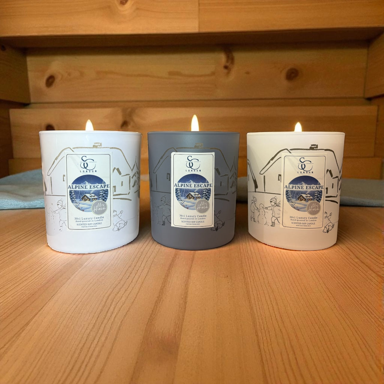 Mrs Hinch Alpine Escape Candle by Soulful Candles – 30cl Luxury Soy, Hand-poured, Engraved, Vegan, UK