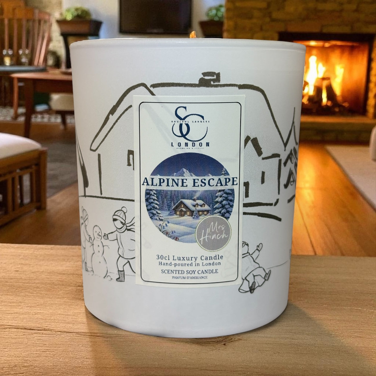 Mrs Hinch Alpine Escape Candle by Soulful Candles – 30cl Luxury Soy, Hand-poured, Engraved, Vegan, UK