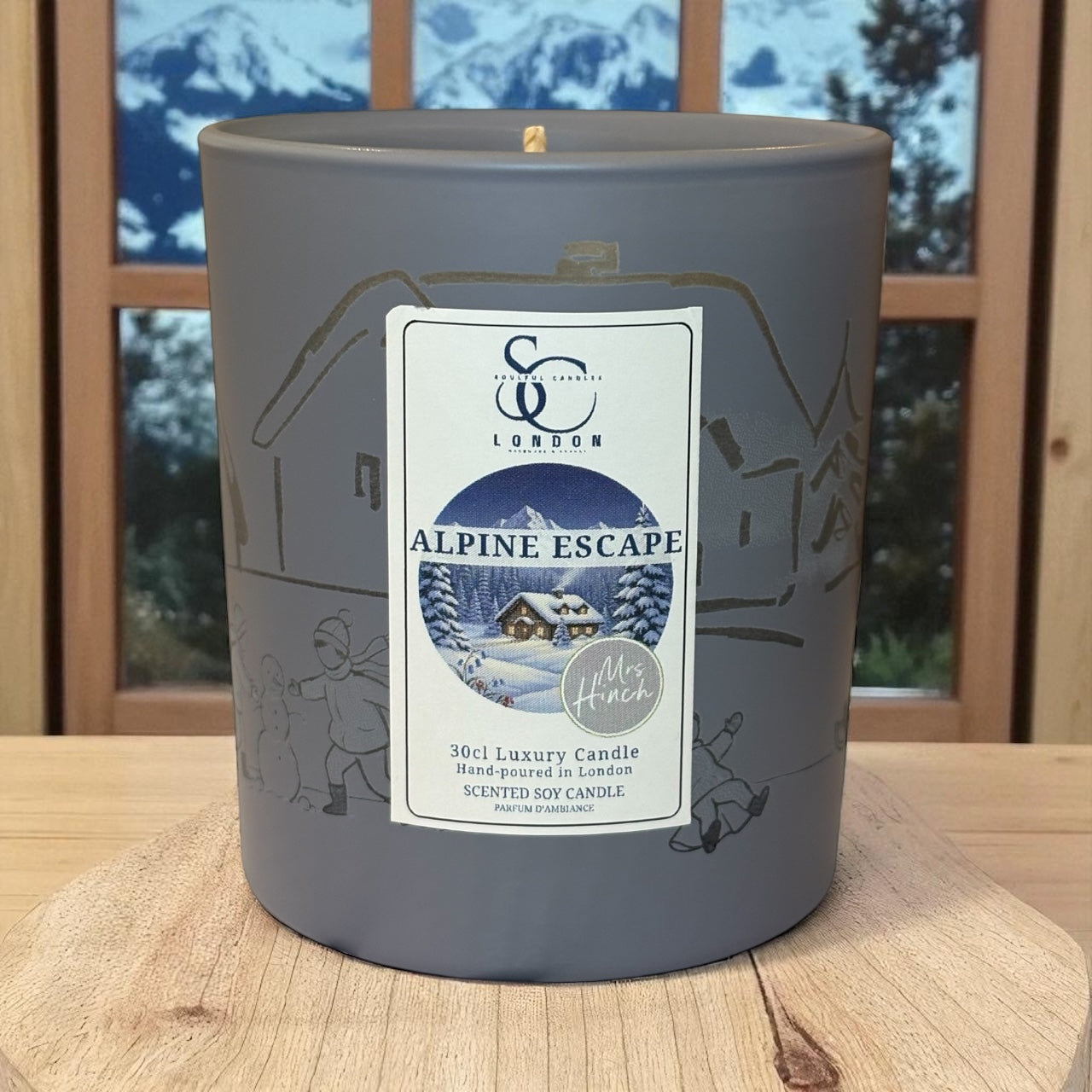 Mrs Hinch Alpine Escape Candle by Soulful Candles – 30cl Luxury Soy, Hand-poured, Engraved, Vegan, UK