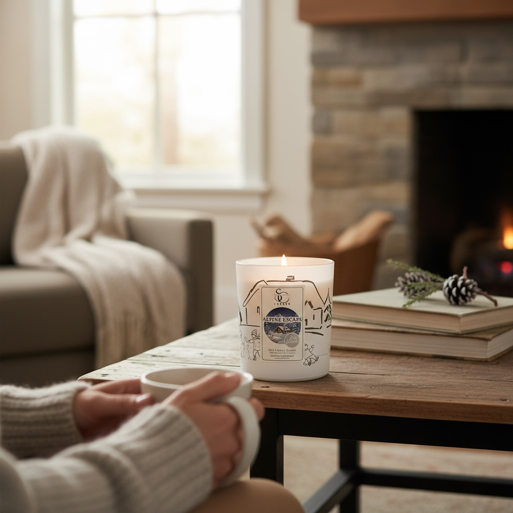 Mrs Hinch Alpine Escape Candle by Soulful Candles – 30cl Luxury Soy, Hand-poured, Engraved, Vegan, UK