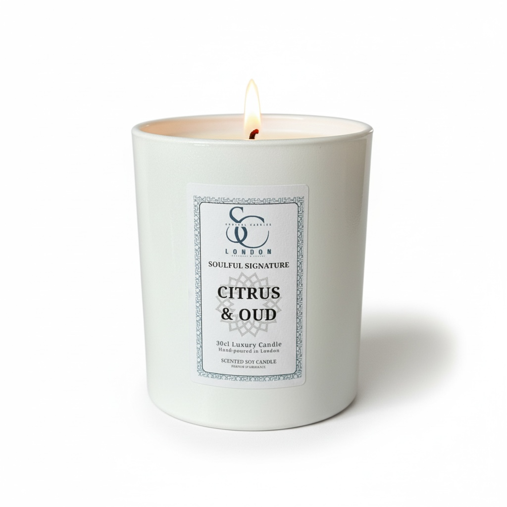 Citrus & Oud Luxury Soy Candle – 30cl