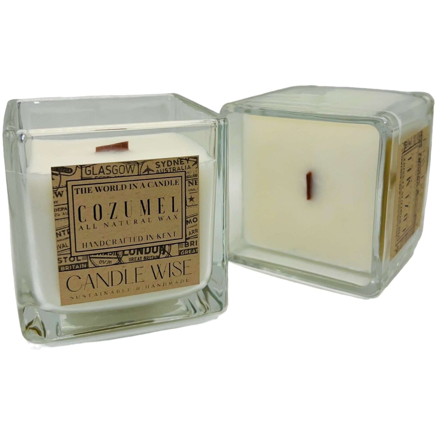 Cozumel Mini Travel Size Scented Candle | Aromatic and Uplifting