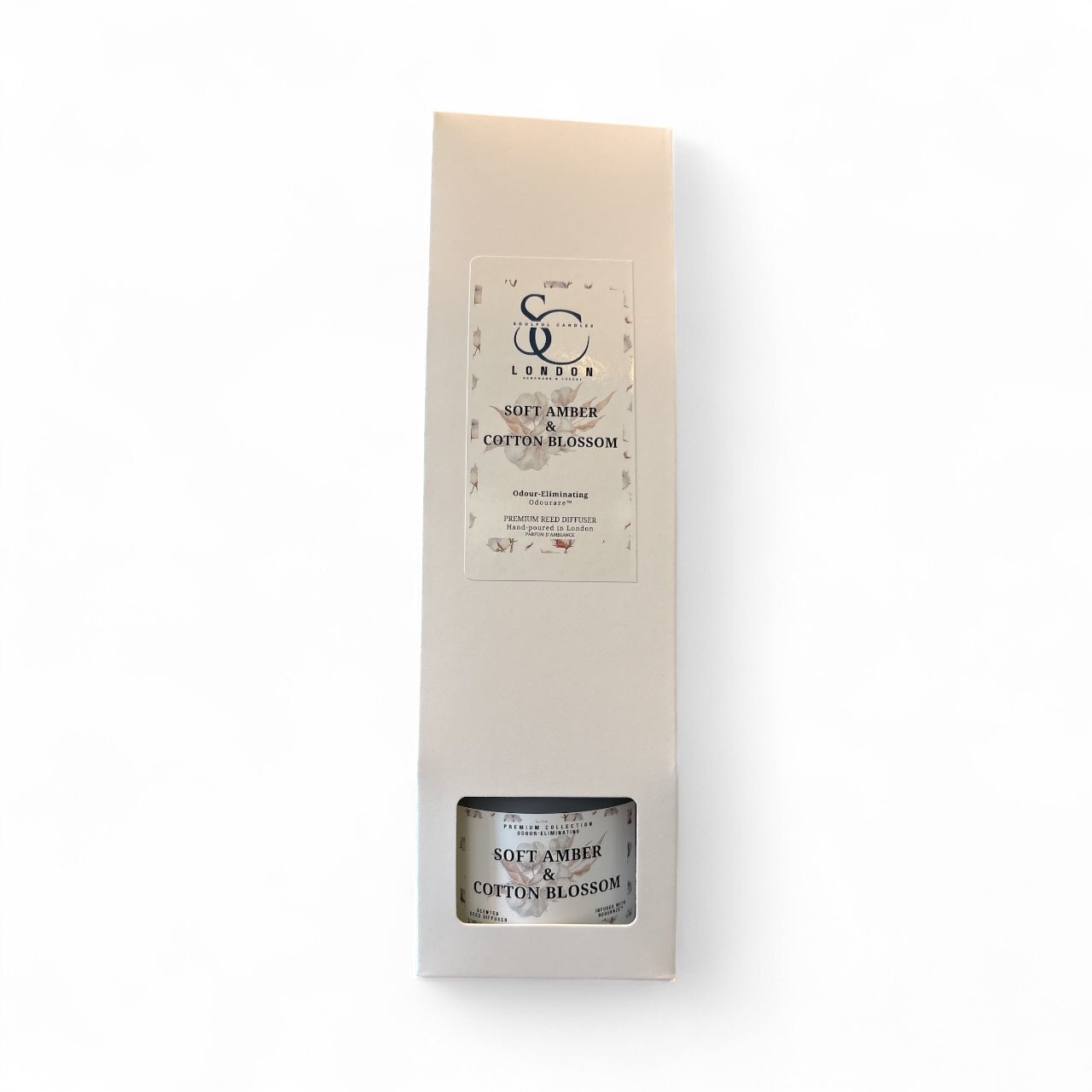 Soft Amber & Cotton Blossom — 100ml Odour Eliminating Reed Diffuser