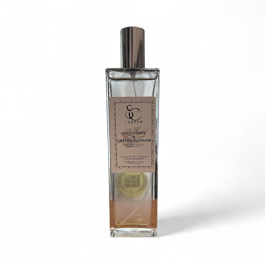 Soft Amber & Cotton Blossom Odour Eliminating Room Spray (Alcohol‑Free, Odouraze-Infused) – 100ml
