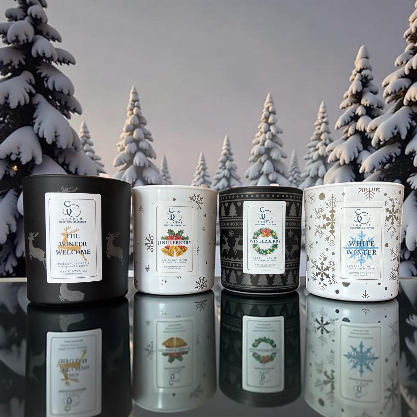 Jingleberry Christmas Candle by Soulful Candles – 30cl Luxury Soy, Hand-poured, Cranberry Elderberry, Vegan, UK
