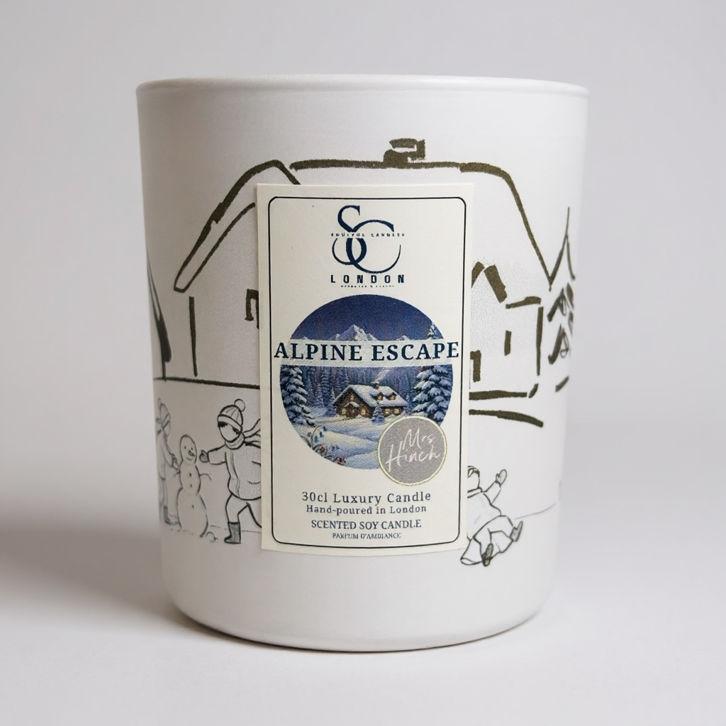 Mrs Hinch Alpine Escape Candle by Soulful Candles – 30cl Luxury Soy, Hand-poured, Engraved, Vegan, UK