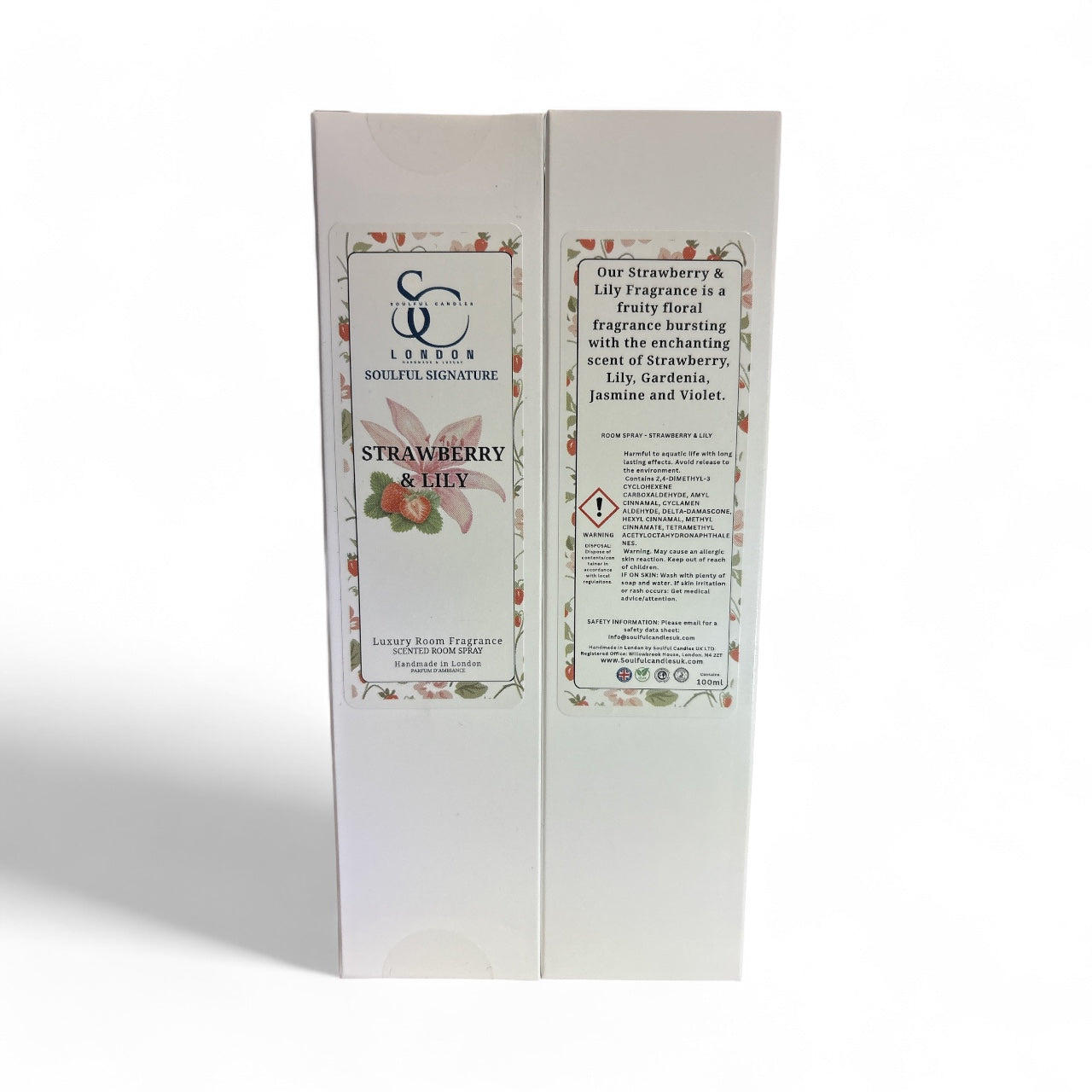 Strawberry & Lily Luxury Room Spray (Alcohol‑Free) – 100ml
