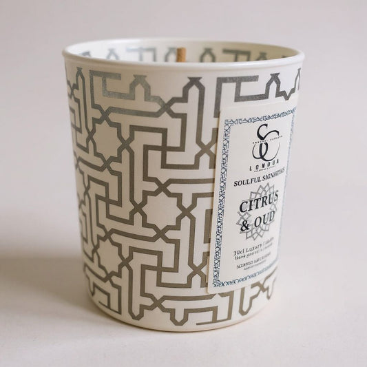 Citrus & Oud Luxury Soy Candle – 30cl