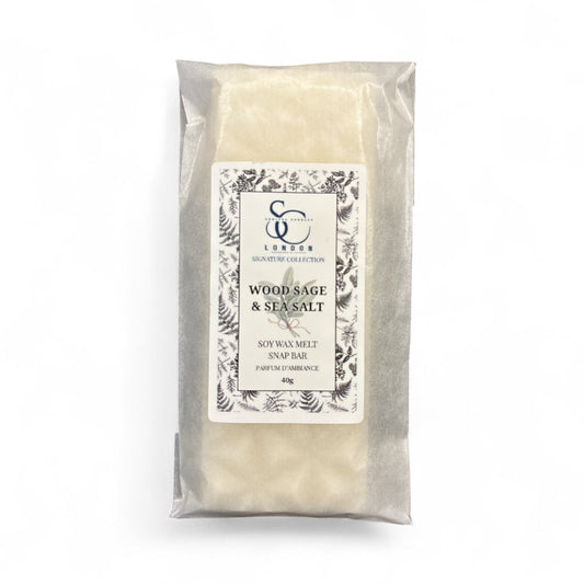 Wood Sage & Sea Salt Soy Wax Melt Snap Bar – 40g