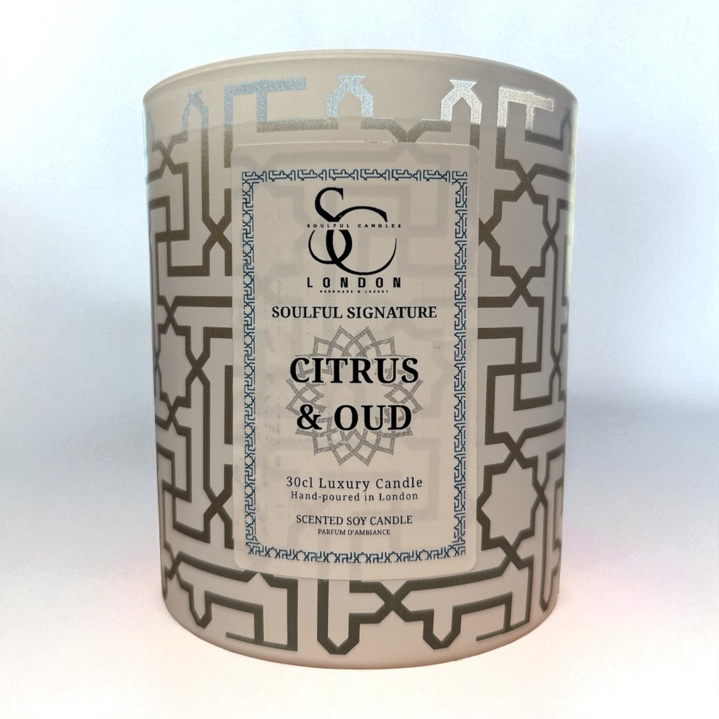 Citrus & Oud Luxury Soy Candle – 30cl