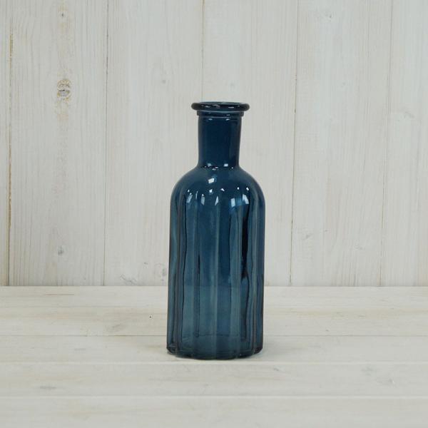Blue Glass Bottle H19cm TD4.5cm B7.5cm W 0.35kg