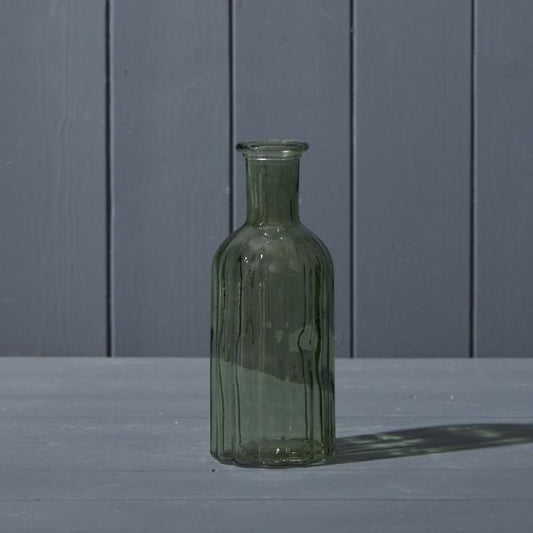 Vintage Green Glass Bottle H19 x D7.5cm
