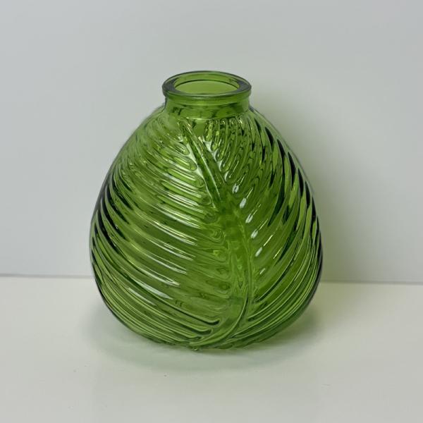 Emerald Green Leaf  Bottle H13cm W12cm D11cm  Weight-329g