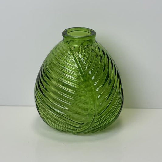 Emerald Green Leaf  Bottle H13cm W12cm D11cm  Weight-329g