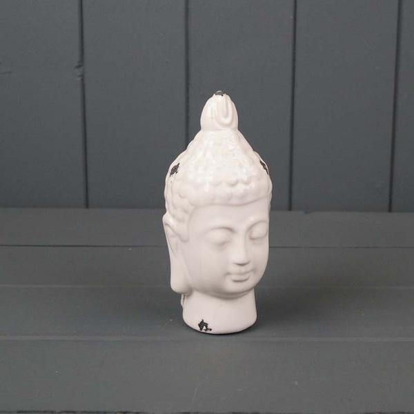 White Ceramic Buddha Head H13.5 W4.5  Weight-2600g