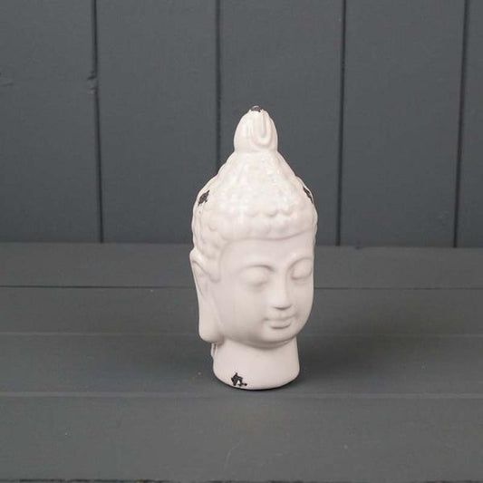 White Ceramic Buddha Head H13.5 W4.5  Weight-2600g