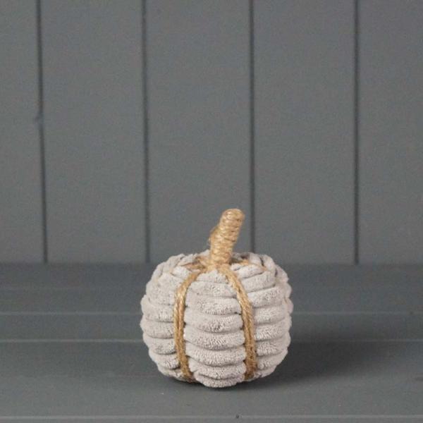 Grey Fabric Pumpkin L11xW11xH12cm  Weight-25g